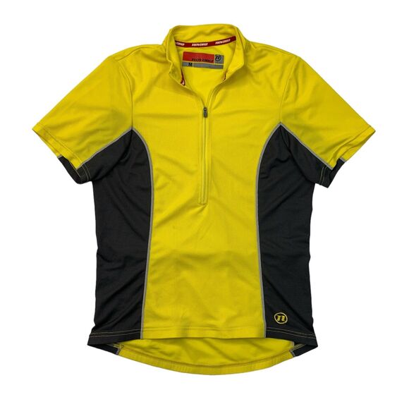 Novara Cycling Jersey Mens M Medium Yellow Colorblock Half Zip Short Sleeve - Picture 1 of 11